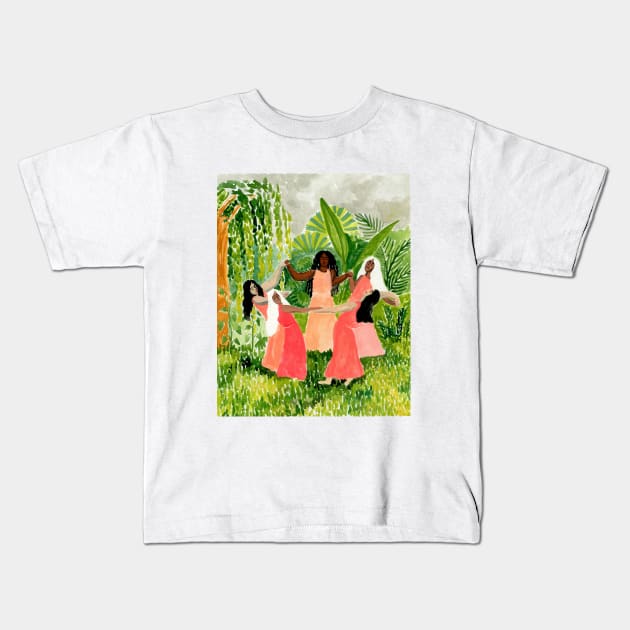 Beltane Festival Kids T-Shirt by chessiart